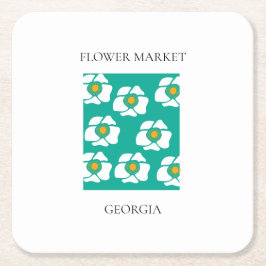 Flower Market - Georgia Underlägg Papper Kvadrat