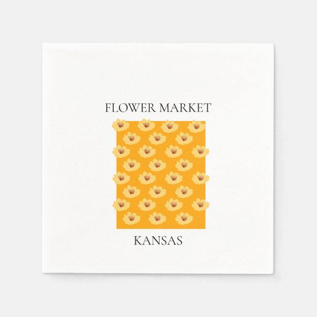 Flower Market - Kansas Pappersservett (Framsidan)