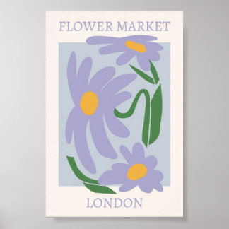 Flower Market London Poster