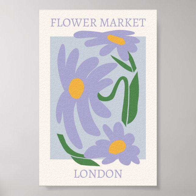 Flower Market London Poster (Framsidan)