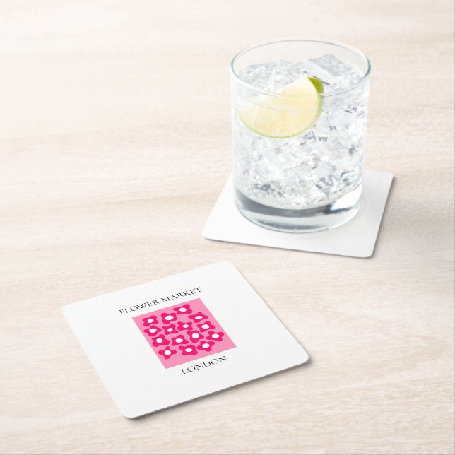 Flower Market - London Underlägg Papper Kvadrat (Insitu)