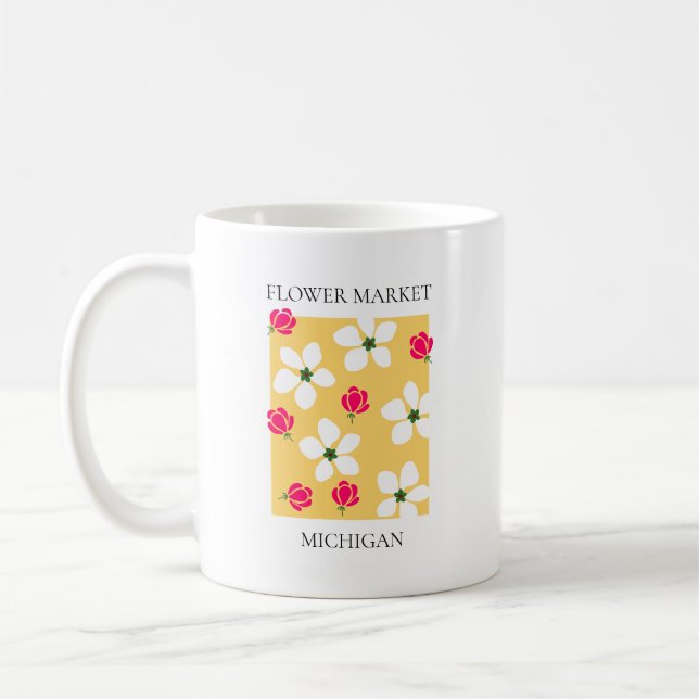 Flower Market - Michigan Kaffemugg (Vänster)