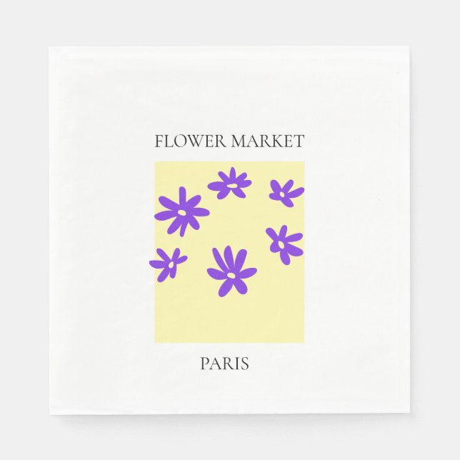 Flower Market - Paris Pappersservett (Framsidan)