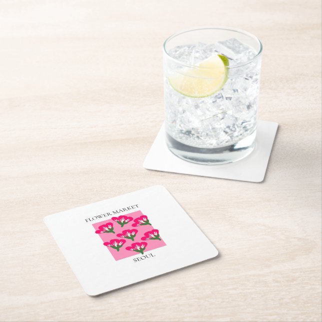 Flower Market - Seoul Underlägg Papper Kvadrat (Insitu)