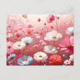 Flower Meadow Aesthetic Vintage Vykort