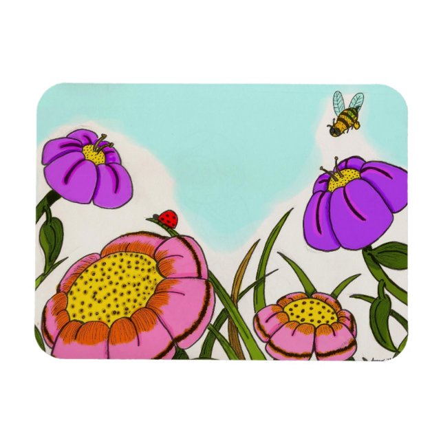 Flower Meadow Flexible Magnet (Horisontell)