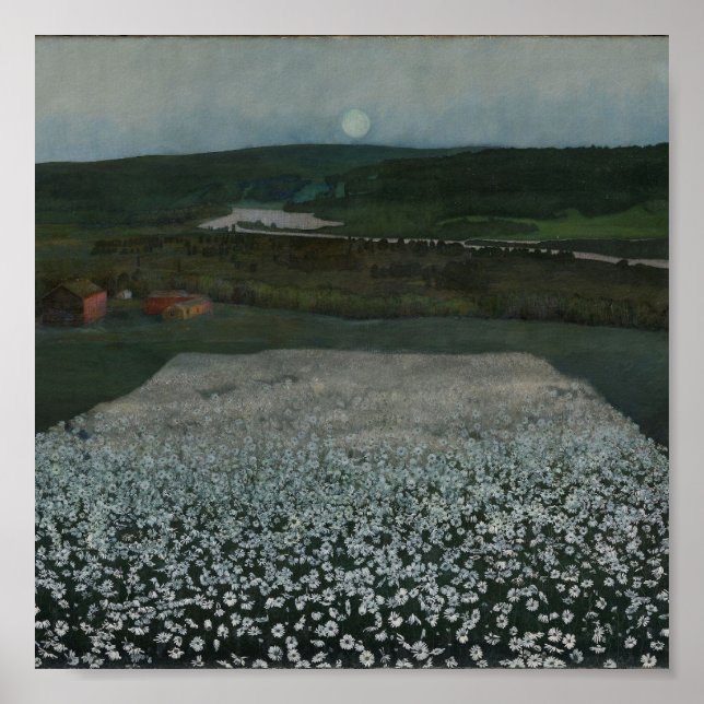Flower Meadow in the North - Fine Art Print Poster (Framsidan)