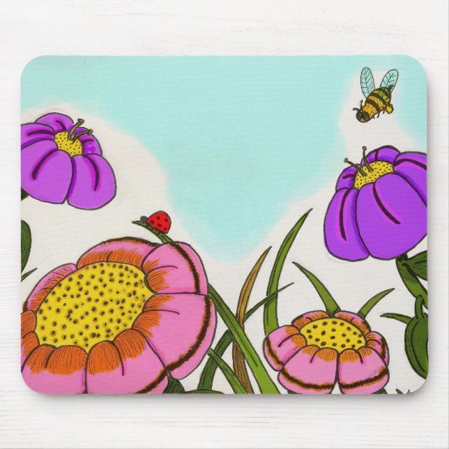 Flower Meadow Mousepad Musmatta (Framsidan)
