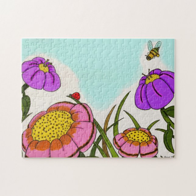 Flower Meadow Puzzle Pussel (Horisontell)
