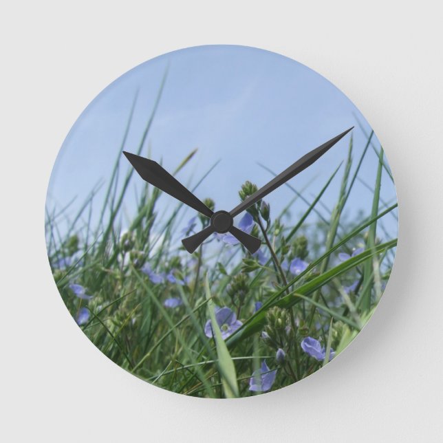 Flower Meck Clock Rund Klocka (Framsida)