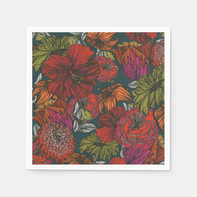 Flower Medley Pappersservett (Framsidan)