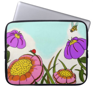 Flower Mewn Laptop sleeve