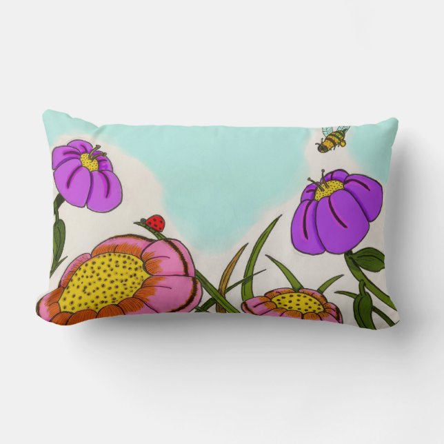 Flower Mewn Lumbar Pillow Lumbarkudde (Framsida)