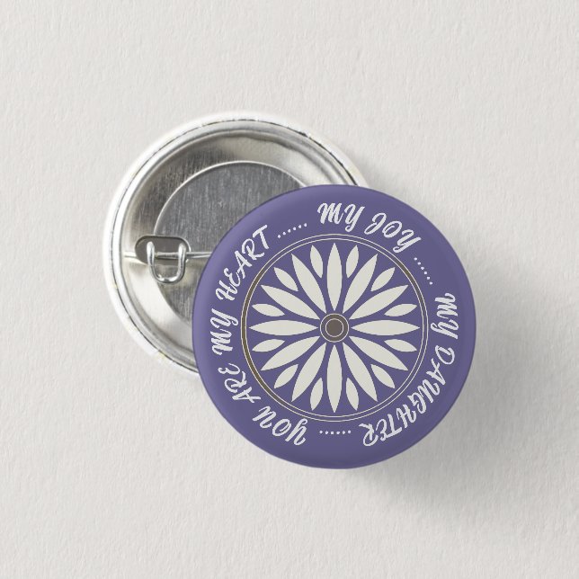 FLOWER MODERN GIFT FROM MOM DAD SISTER SON BOSS KNAPP (Framsida & baksida)