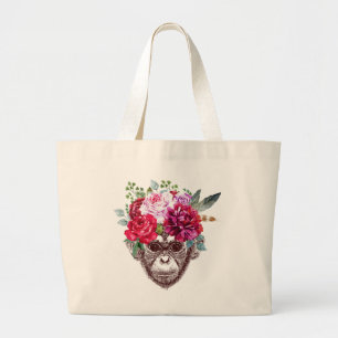 Flower Monkey Ansikte Jumbo Tygkasse
