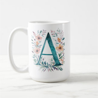 Flower Monogram Brev A Kaffemugg