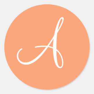 Flower Monogram bröllop Runt Klistermärke