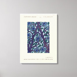 Flower mönster Art Deco stencil Canvastryck