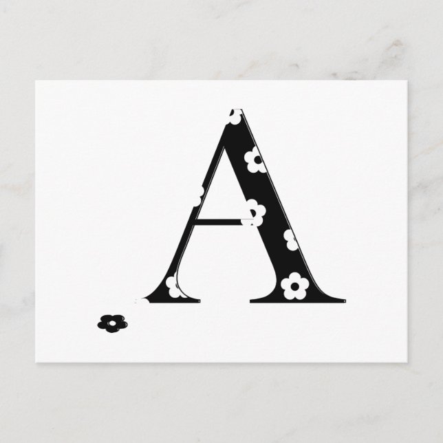 Flower Mönster Brev A Vykort (Framsida)