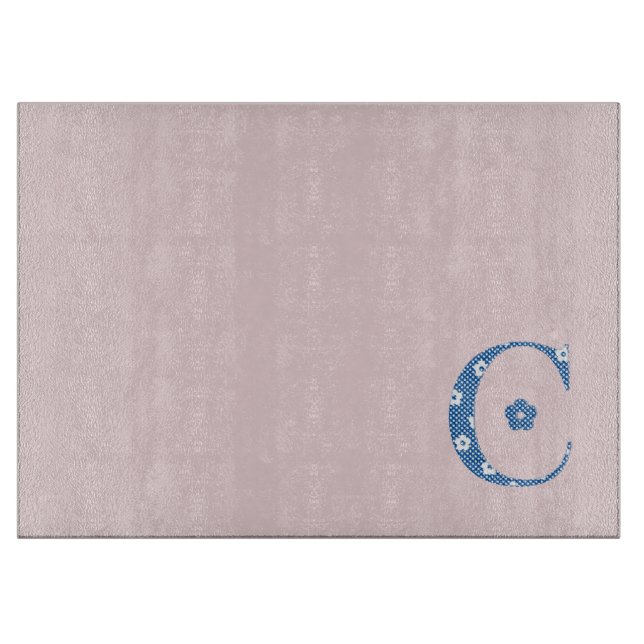 Flower Mönster Brev C(blue) (Framsidan)