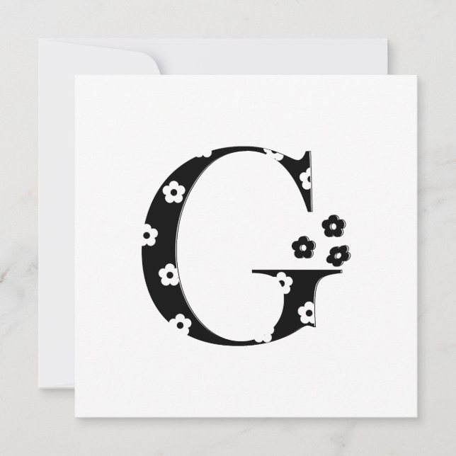 Flower Mönster Brev G (Framsida)