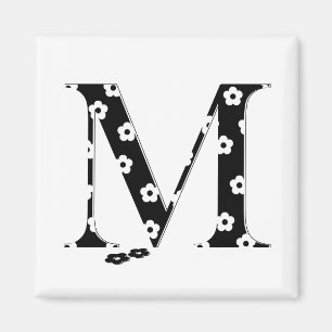 Flower Mönster Brev M Magnet