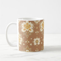 Flower mönster design mugg