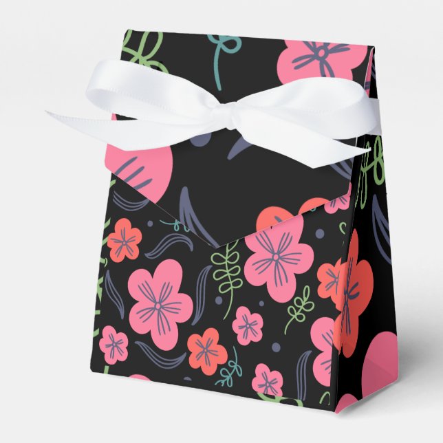 Flower mönster färglös, vacker presentaskar (Framsidan Sidan)
