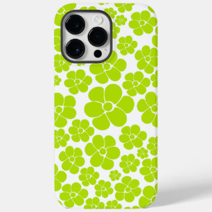 Flower Mönster i Lime Green and White