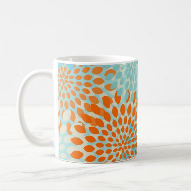 Flower mönster kaffemugg (Vänster)