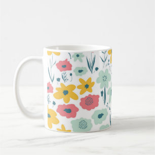 Flower mönster kaffemugg