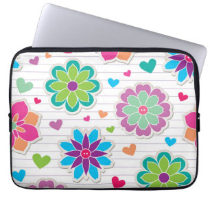 Flower mönster laptop fodral