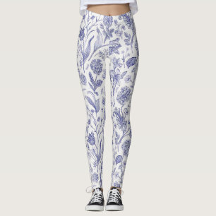 Flower mönster leggings