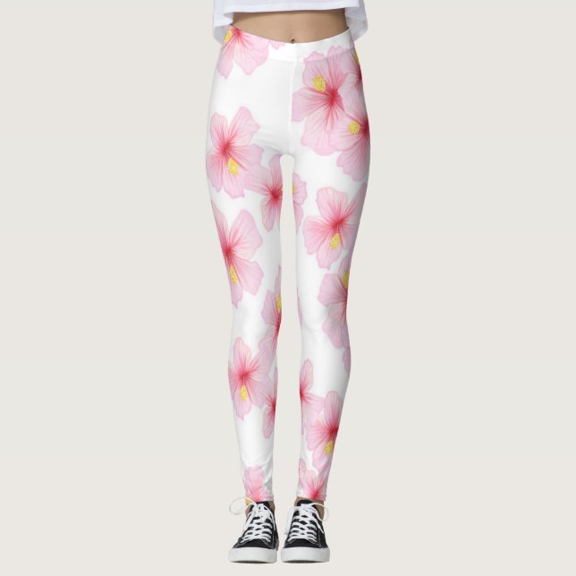 Flower mönster leggings (Framsida)