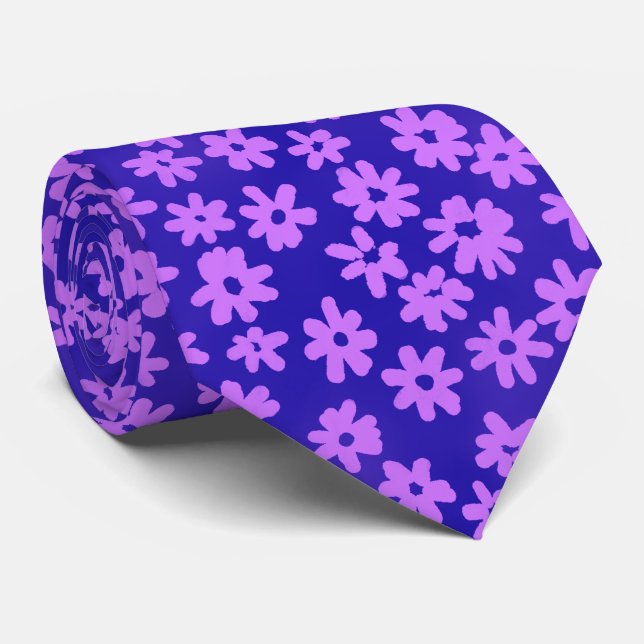 Flower Mönster - Lilac och Blue Slips (Rullad)