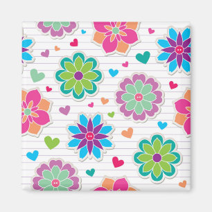 Flower mönster magnet