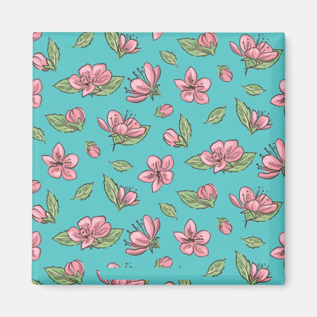 Flower mönster magnet (Framsidan)