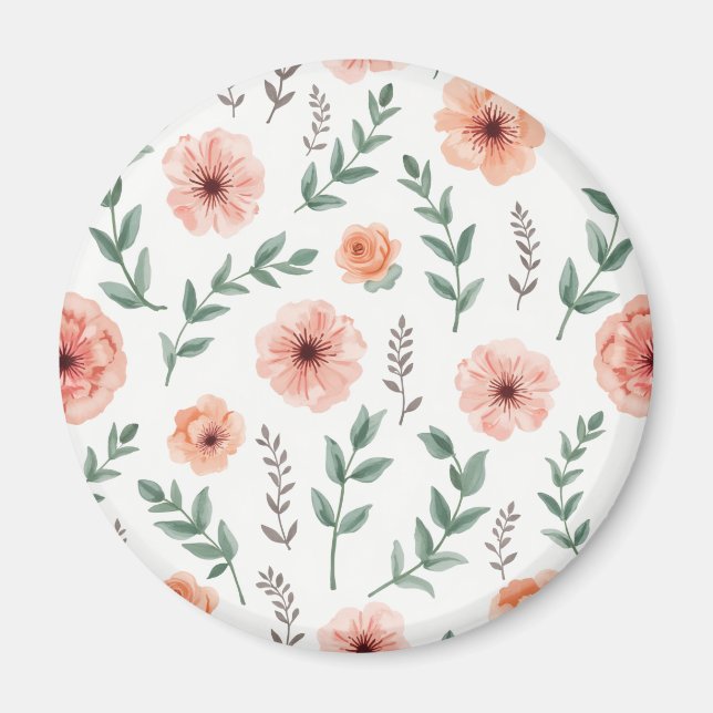 Flower mönster Magnet (Framsidan)