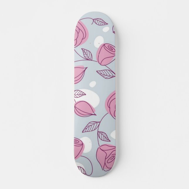 Flower mönster mini skateboard bräda 18,5 cm (Framsida)