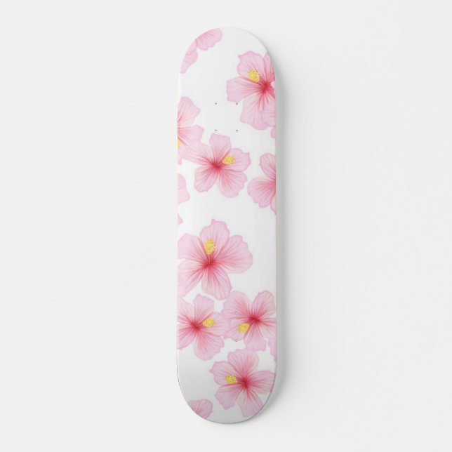 Flower mönster mini skateboard bräda 18,5 cm (Framsida)