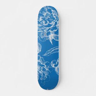 Flower mönster mini skateboard bräda 18,5 cm