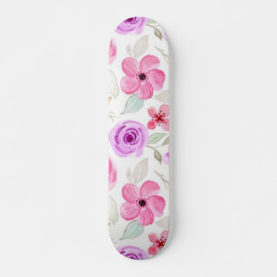 Flower mönster mini skateboard bräda 18,5 cm