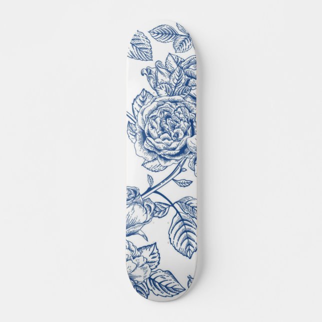 Flower mönster mini skateboard bräda 18,5 cm (Framsida)