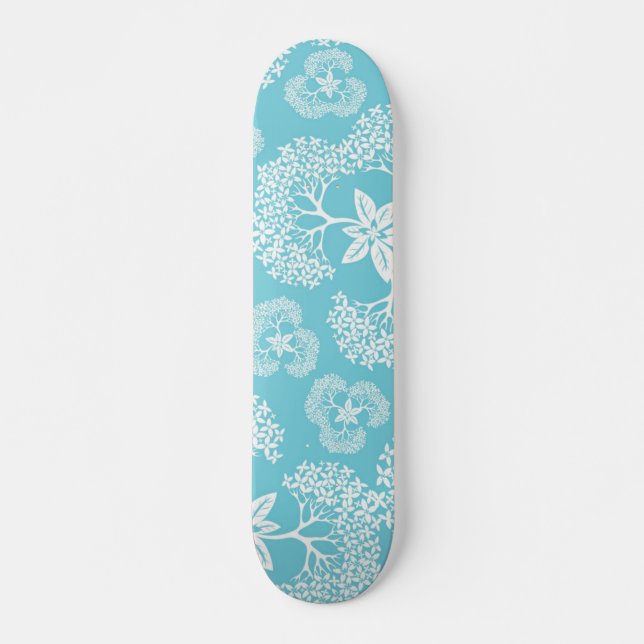 Flower mönster mini skateboard bräda 18,5 cm (Framsida)