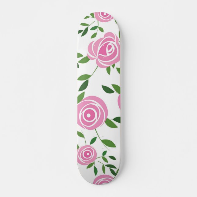 Flower mönster mini skateboard bräda 18,5 cm (Framsida)