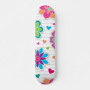 Flower mönster mini skateboard bräda 18,5 cm