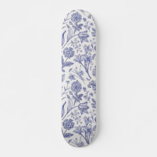 Flower mönster mini skateboard bräda 18,5 cm