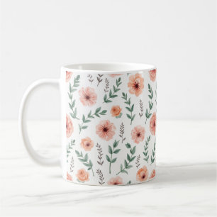 Flower mönster mugg