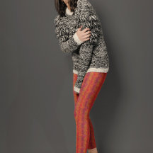 Flower Mönster på Orange Shadow bakgrund