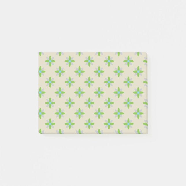 Flower Mönster Post-it Block (Framsida)